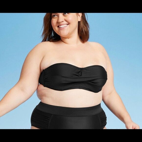 Kona Sol NEW bandeau bikini TOP Removable straps 16W & 18W - Picture 2 of 5